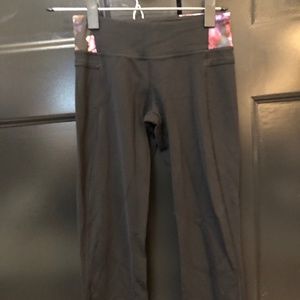 Lululemon Leggings with Floral Detail on Waistband